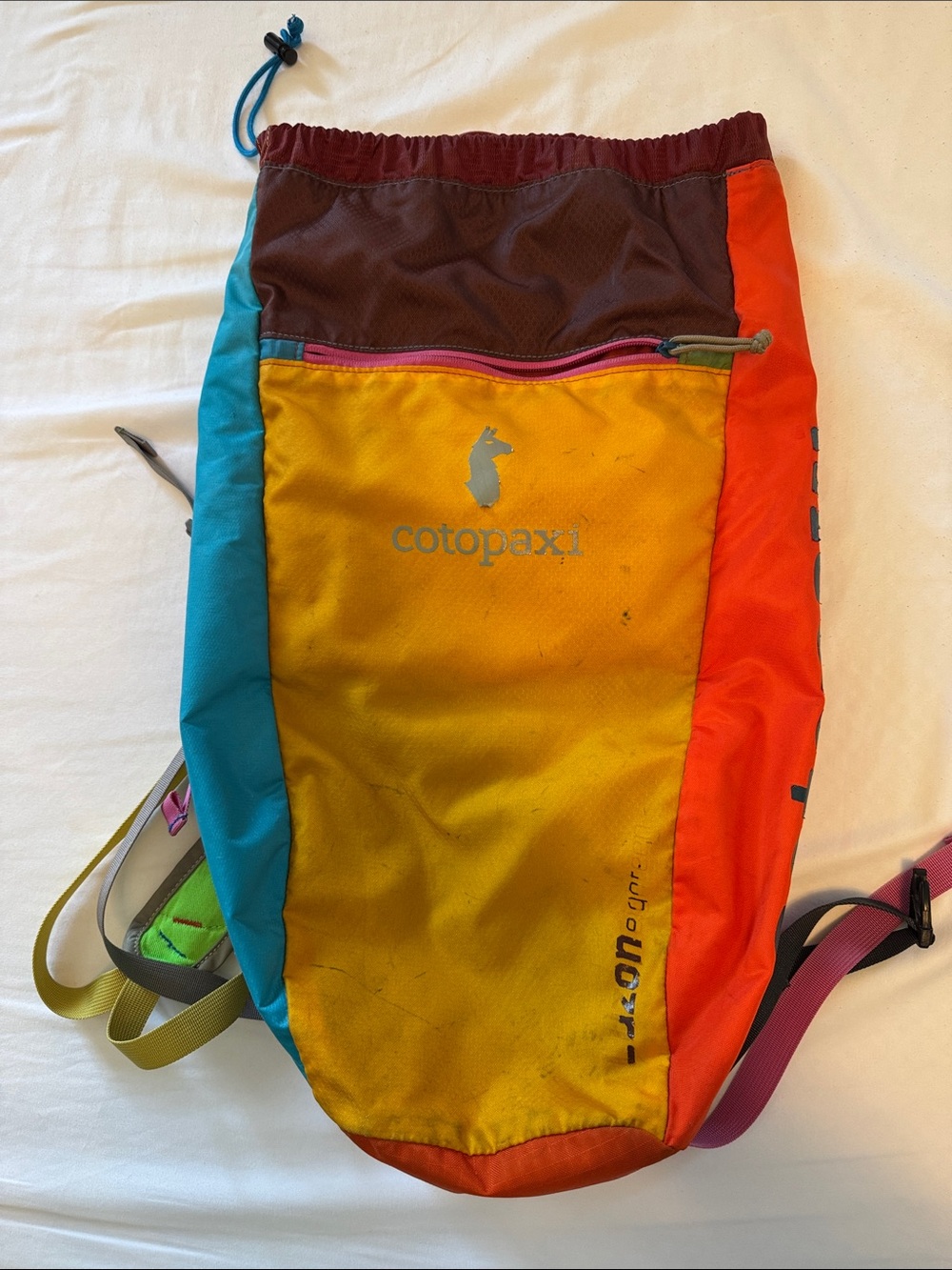 cotopaxi Colorblock Yellow, Teal & Orange hiking backpack
